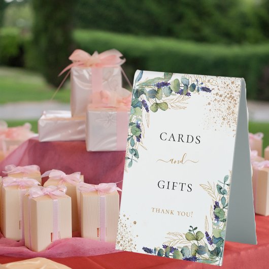 Plaque De Table Eucalyptus verdure élégante cartes cadeaux