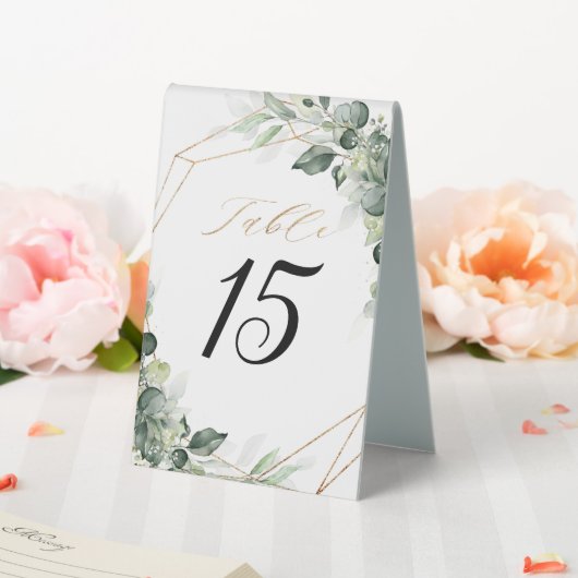 Plaque De Table Eucalyptus Verdure Rustique Mariage géométrique (In SItu (Mariage))