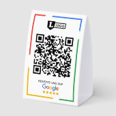Plaque De Table Évaluation Google avec code QR (Verso)