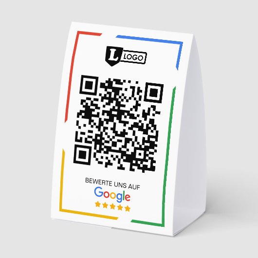 Plaque De Table Évaluation Google avec code QR (Verso)