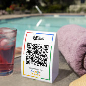 Plaque De Table Évaluation Google avec code QR (InVersositu (sur table))