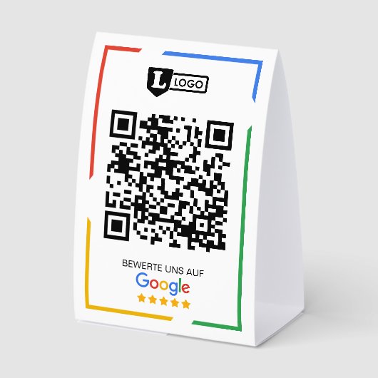 Plaque De Table Évaluation Google avec code QR (Recto)