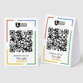 Plaque De Table Évaluation Google avec code QR (Recto/verso)