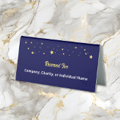 Plaque De Table Événement de gala Elégant Marine Blue Gold Stars R