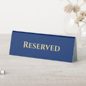 Plaque De Table Événement de restaurant réservé bleu or moderne pe (En SItu (Tableau))