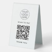 Plaque De Table Examen de Venmo Code Qr pour les entreprises (Verso)
