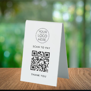 Plaque De Table Examen de Venmo Code Qr pour les entreprises