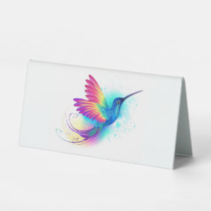 Plaque De Table Exotic Rainbow Hummingbird