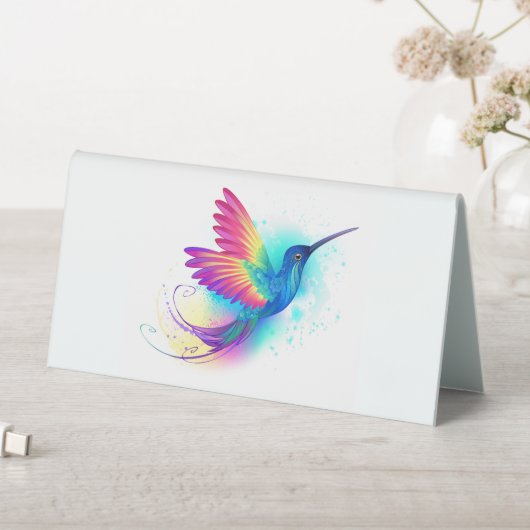 Plaque De Table Exotic Rainbow Hummingbird (En SItu (Tableau))