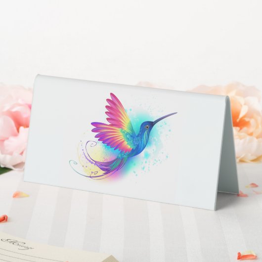 Plaque De Table Exotic Rainbow Hummingbird (In SItu (Mariage))