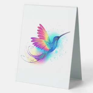 Plaque De Table Exotic Rainbow Hummingbird