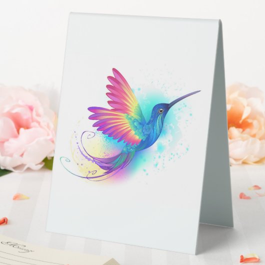 Plaque De Table Exotic Rainbow Hummingbird (In SItu (Mariage))