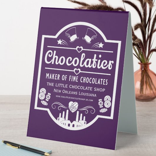 Plaque De Table Fabricant de chocolatier (En SItu (Tableau))