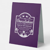 Plaque De Table Fabricant de chocolatier (Verso)