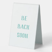 Plaque De Table Fabriqué avec l'amour Script Turquoise fait main (Verso)