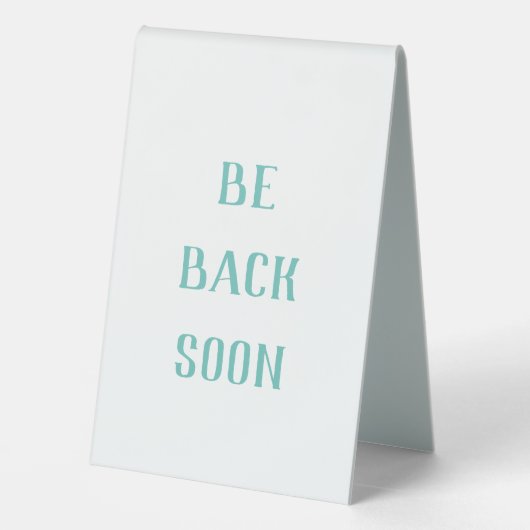 Plaque De Table Fabriqué avec l'amour Script Turquoise fait main (Verso)