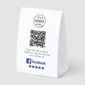 Plaque De Table Facebook Reviews Tabletop Sign | QR Table Tent (Recto)