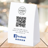 Plaque De Table Facebook Reviews Tabletop Sign | QR Table Tent