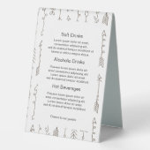 Plaque De Table Facile à concevoir votre propre menu personnalisé  (Verso)