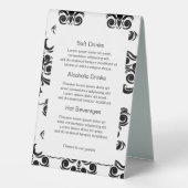 Plaque De Table Facile à concevoir votre propre menu personnalisé  (Verso)