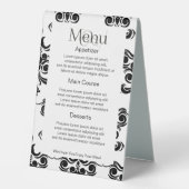 Plaque De Table Facile à concevoir votre propre menu personnalisé  (Recto)