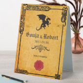 Plaque De Table Faire-part de mariage celtique médiéval personnali (En SItu (Tableau))