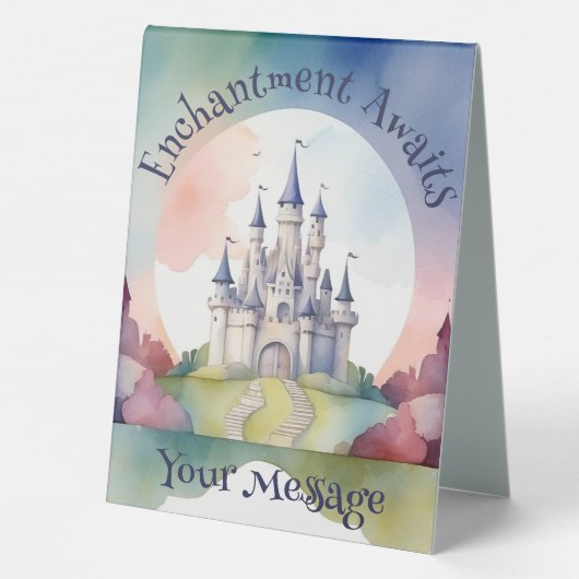 Plaque De Table Fairy Tale Castle Party (Verso)