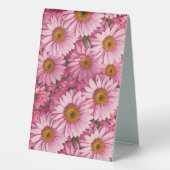 Plaque De Table Faisceaux rose rose printanière rose pâle margueri (Verso)