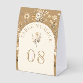 Plaque De Table Fall Autumn Boho Wildflower Wedding Table Number (Recto)