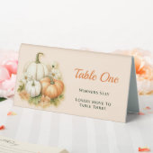 Plaque De Table Fall Autumn Pumpkins Table One Bunco Table Tent (In SItu (Mariage))