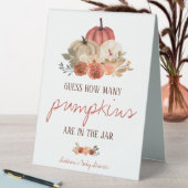 Plaque De Table Fall in Love, Baby shower Floral Citrouille (En SItu (Tableau))