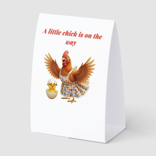 Plaque De Table Farm House hen Baby Shower" (Recto)