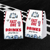 Plaque De Table Fast One 1st birthday Boy Racing Car Drinks