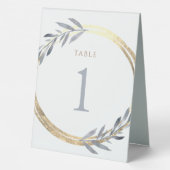 Plaque De Table faux cercle de table en feuille d'or numéro pancar (Verso)