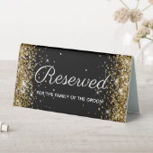 Plaque De Table Faux Gold Parties scintillant Noir Réservé (En SItu (Tableau))