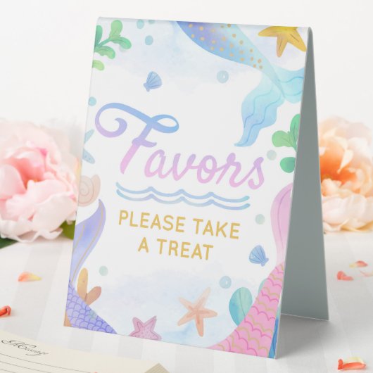Plaque De Table Faveur de fête d'anniversaire sirène sous la mer (In SItu (Mariage))