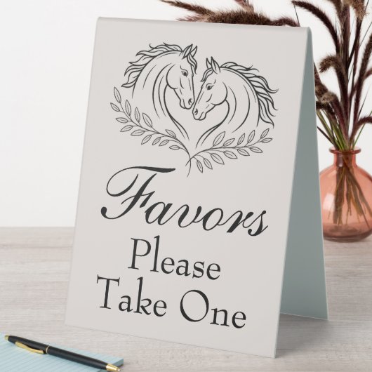 Plaque De Table Faveur de mariage rustique de cheval occidental (En SItu (Tableau))