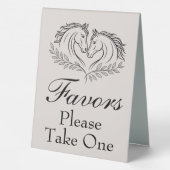 Plaque De Table Faveur de mariage rustique de cheval occidental (Verso)