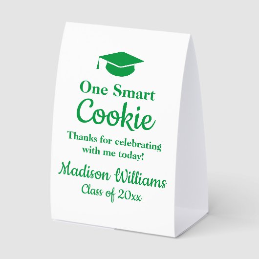 Plaque De Table Faveur de remise des diplômes One Smart Cookie Gre (Recto)