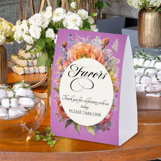 Plaque De Table Faveurs de fleurs sauvages - Lavande