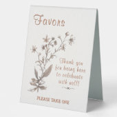 Plaque De Table Faveurs de mariage Rustique Boho Fleurs sauvages C (Recto)