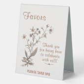 Plaque De Table Faveurs de mariage Rustique Boho Fleurs sauvages C (Verso)