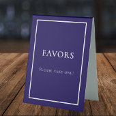 Plaque De Table Favorise la fête bleue blanche