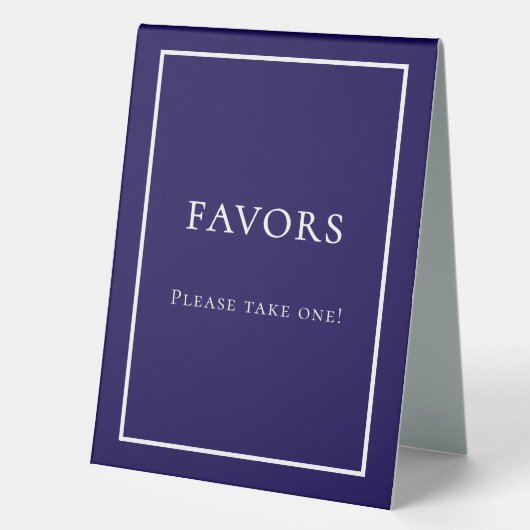 Plaque De Table Favorise la fête bleue blanche (Recto)