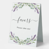 Plaque De Table Favoriser la partie lavande violet fleurs eucalypt (Recto)