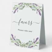 Plaque De Table Favoriser la partie lavande violet fleurs eucalypt (Verso)