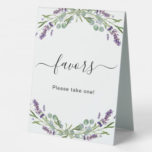 Plaque De Table Favoriser la partie lavande violet fleurs eucalypt (Verso)