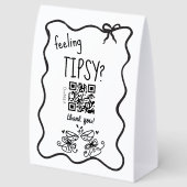 Plaque De Table Feeling tipsy virtual tip bartender (Arrière)