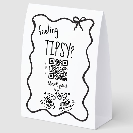 Plaque De Table Feeling tipsy virtual tip bartender (Arrière)