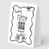 Plaque De Table Feeling tipsy virtual tip bartender (Recto)
